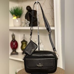 NWOT Kate Spade Black Crossbody Bag with Coin Pouch